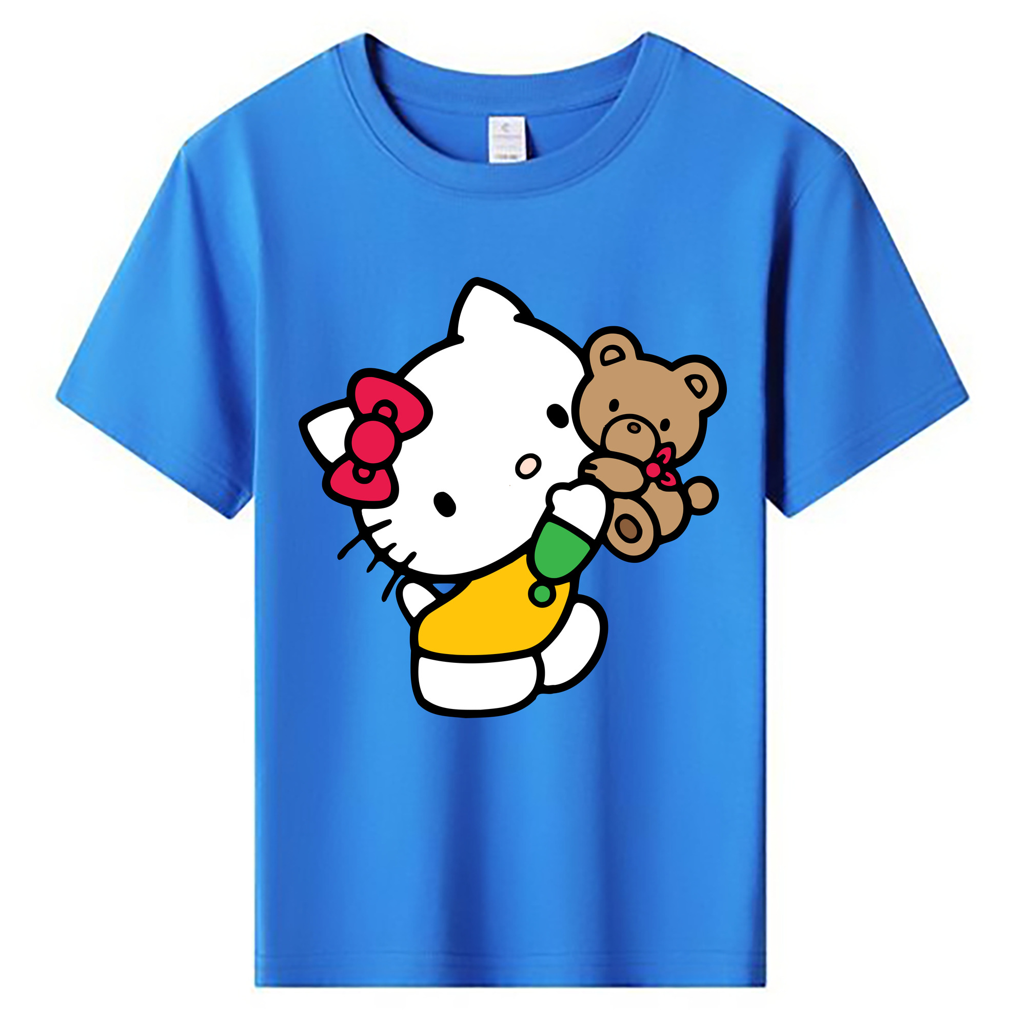 （画像用） Hello Kitty ハローキティ 綿100％キッズTシャツ（フロントプリント）